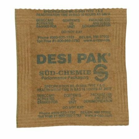 BSC PREFERRED 3 x 3 x-1/4'' Kraft Clay Desiccant Bags - 5 Gallon Pail, 550PK S-1057